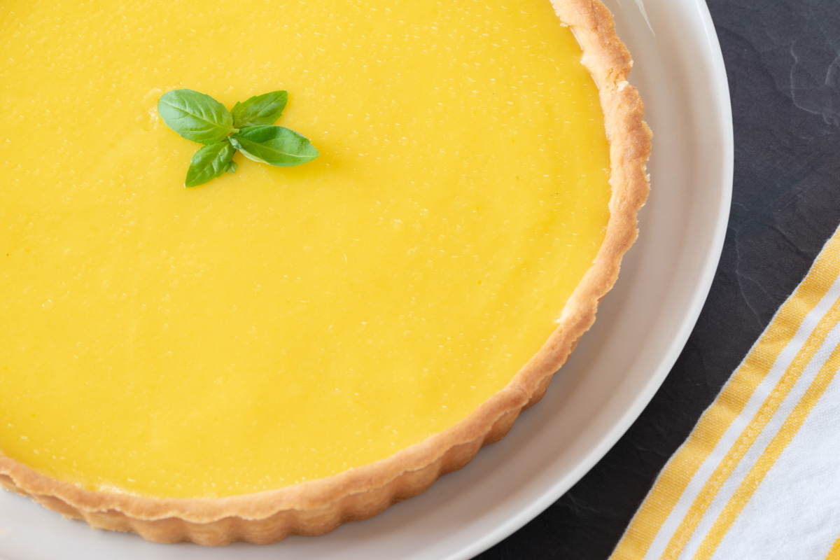 Lemon Basil Tart - Reality Bakes